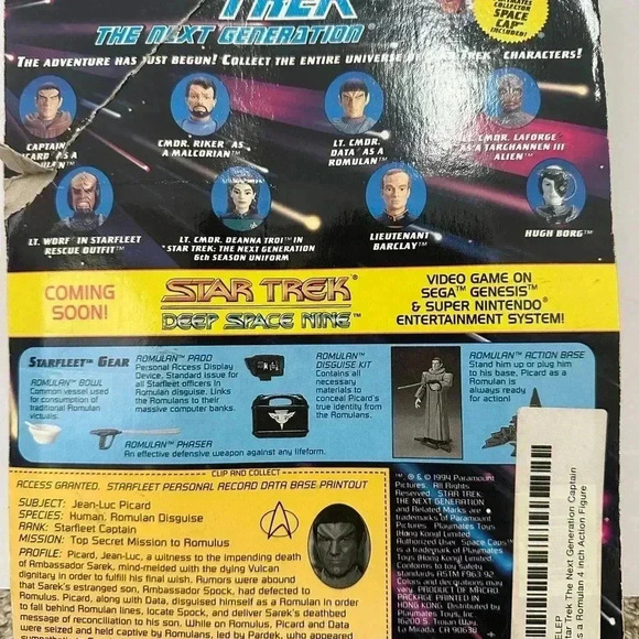 New Star Trek The Next Generation Captain Picard as a Romulan 4 inch figure. - Picture 3 of 5